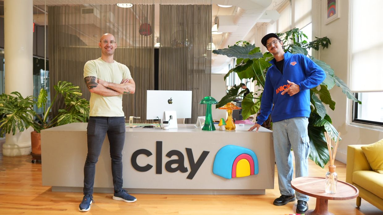 David and Marcos at Clay HQ front desk