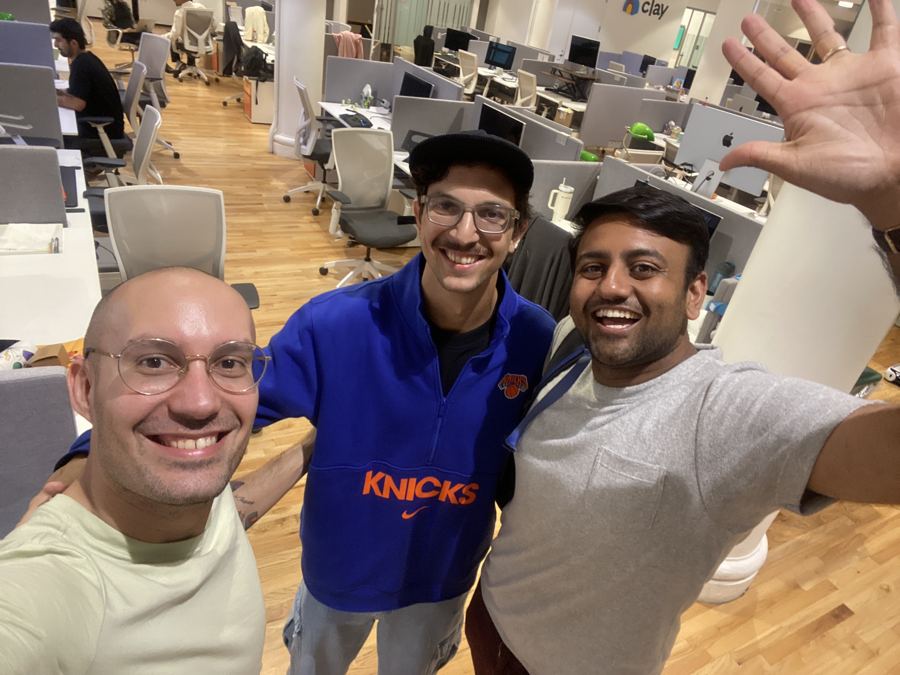 With Varun Anand, Clay co-founder, at Clay HQ